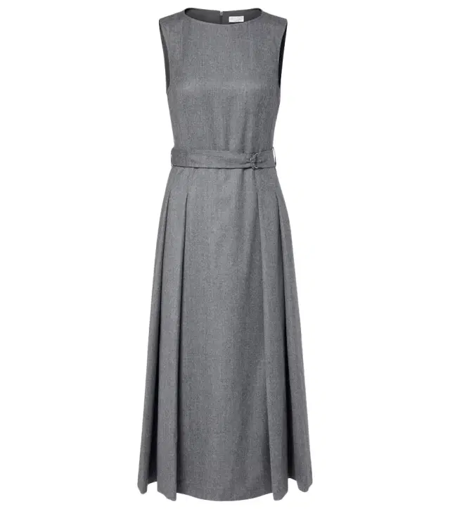 Brunello Cucinelli Belted virgin wool midi dress