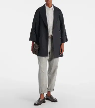 Brunello Cucinelli Cropped wool and cashmere straight pants | Thumbnail 2 Brunello Cucinelli Cropped wool and cashmere straight pants | Thumbnail 2