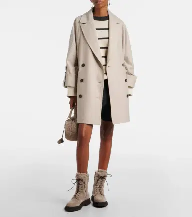 Brunello Cucinelli Shearling-trimmed suede combat boots | Thumbnail 5 Brunello Cucinelli Shearling-trimmed suede combat boots | Thumbnail 5