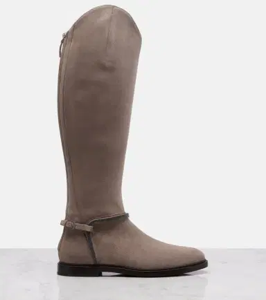 Brunello Cucinelli Monili suede knee-high boots | Thumbnail 2