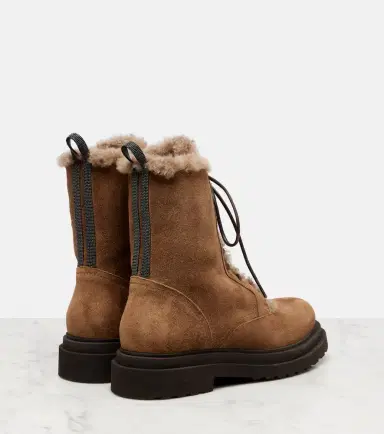 Brunello Cucinelli Monili shearling-lined suede combat boots | Thumbnail 2 Brunello Cucinelli Monili shearling-lined suede combat boots | Thumbnail 2