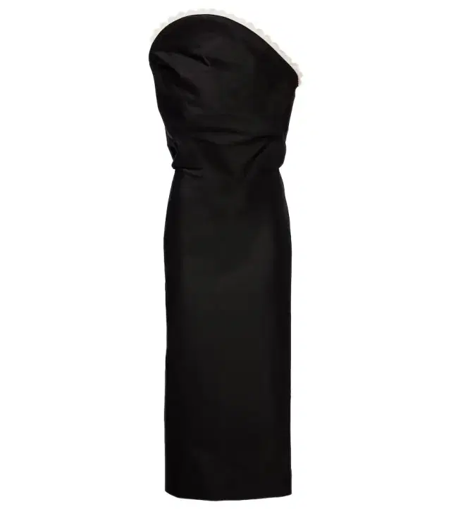 Magda Butrym Crochet-trimmed cotton midi dress