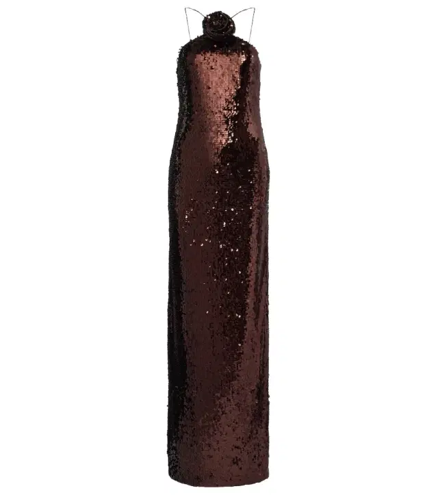 Magda Butrym Floral-appliqué maxi dress