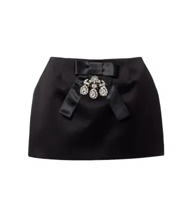 Dolce & Gabbana Duchesse silk-blend satin miniskirt | Thumbnail 1