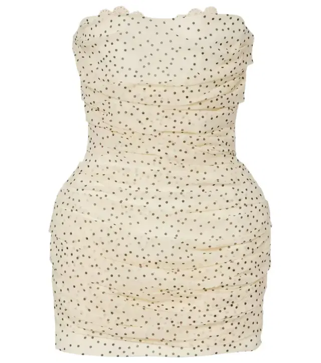 Magda Butrym Polka-dots ruched silk-blend minidress