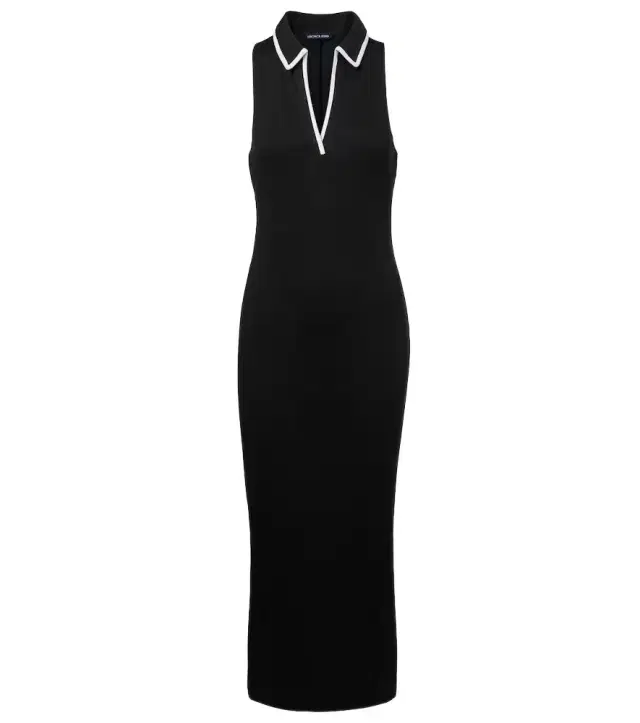 Darien cotton-blend polo dress