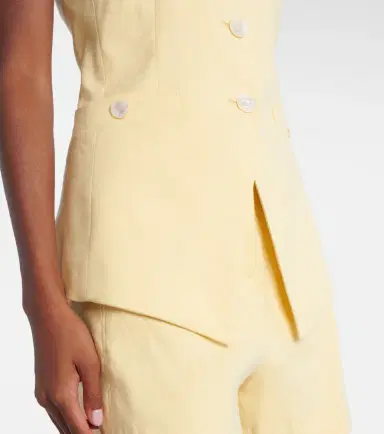 Veronica Beard Orlinda halterneck linen-blend vest | Thumbnail 4