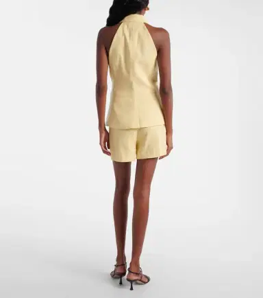 Veronica Beard Orlinda halterneck linen-blend vest | Thumbnail 5