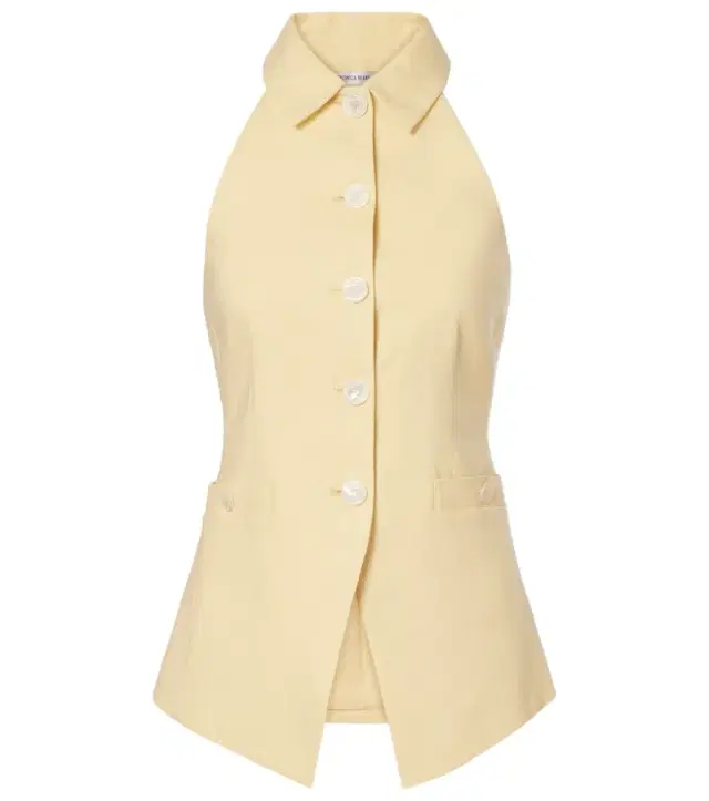 Veronica Beard Orlinda halterneck linen-blend vest