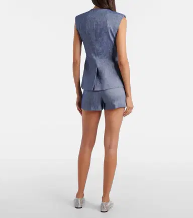 Veronica Beard Tamara linen-blend vest | Thumbnail 5 Veronica Beard Tamara linen-blend vest | Thumbnail 5
