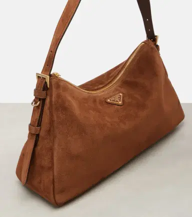 Prada Aimée Large suede shoulder bag | Thumbnail 3