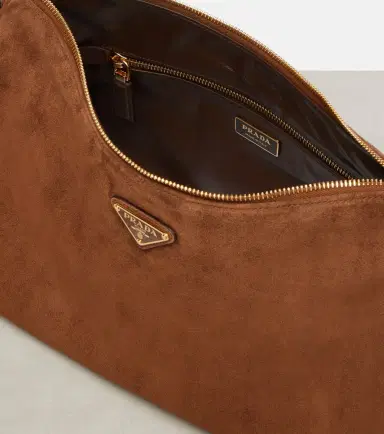 Prada Aimée Large suede shoulder bag | Thumbnail 4