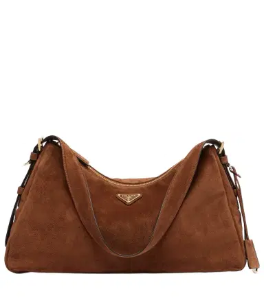 Prada Aimée Large suede shoulder bag | Thumbnail 1