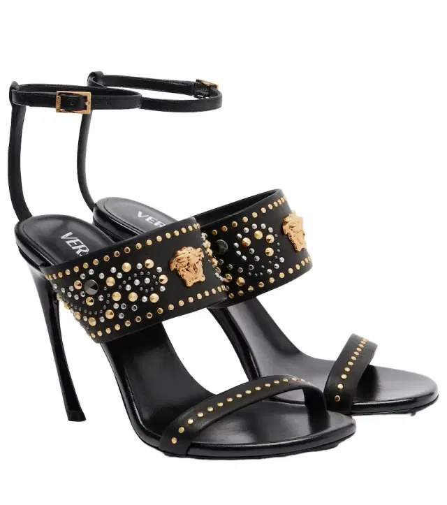 Versace La Medusa 105 studded leather sandals