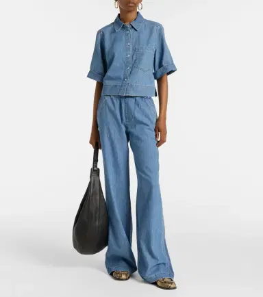 Veronica Beard Dunford wide-leg jeans | Thumbnail 4