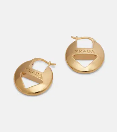 Prada Cutout logo earrings | Thumbnail 4 Prada Cutout logo earrings | Thumbnail 4