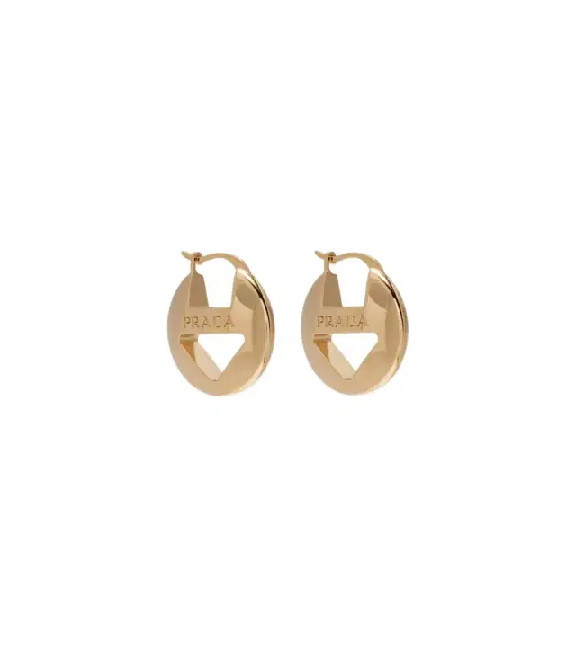 Prada Cutout logo earrings