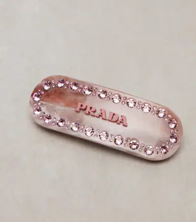 Prada Logo crystal-embellished barrette | Thumbnail 2