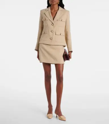 Veronica Beard Schuyler linen-blend blazer | Thumbnail 3 Veronica Beard Schuyler linen-blend blazer | Thumbnail 3
