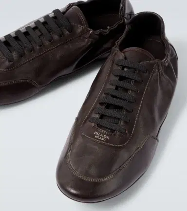 Prada Collapse leather sneakers | Thumbnail 3