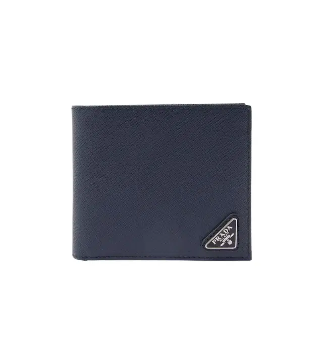 Logo leather wallet