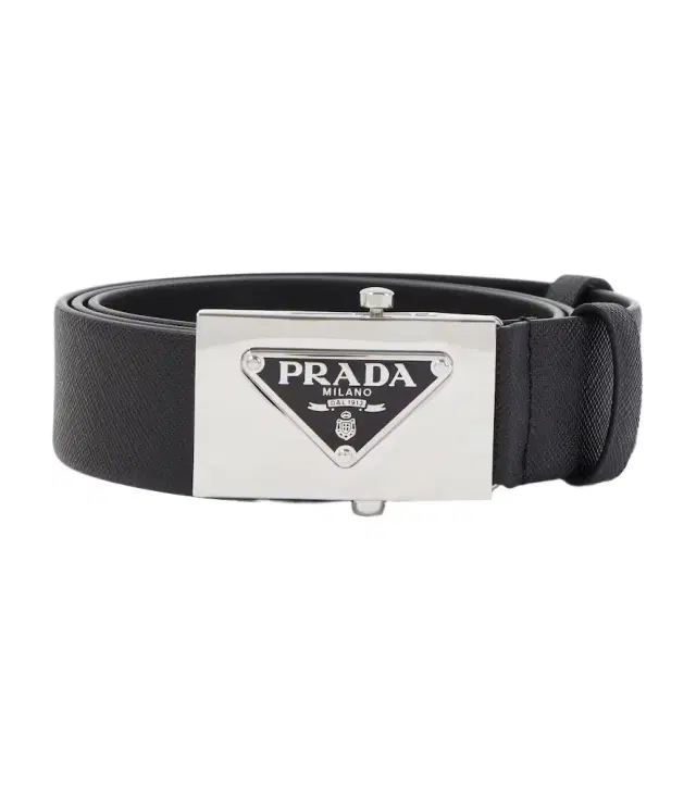 Saffiano leather belt