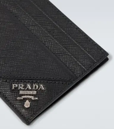 Prada Logo Saffiano leather card holder | Thumbnail 3