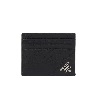 Prada Logo Saffiano leather card holder | Thumbnail 1