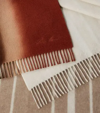 Loro Piana Dégradé striped cashmere throw | Thumbnail 4