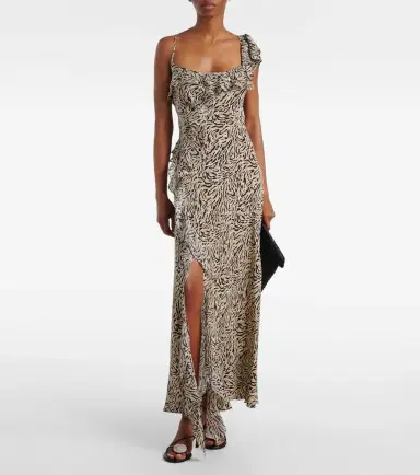 Rixo Ester silk crêpe de chine maxi dress | Thumbnail 2