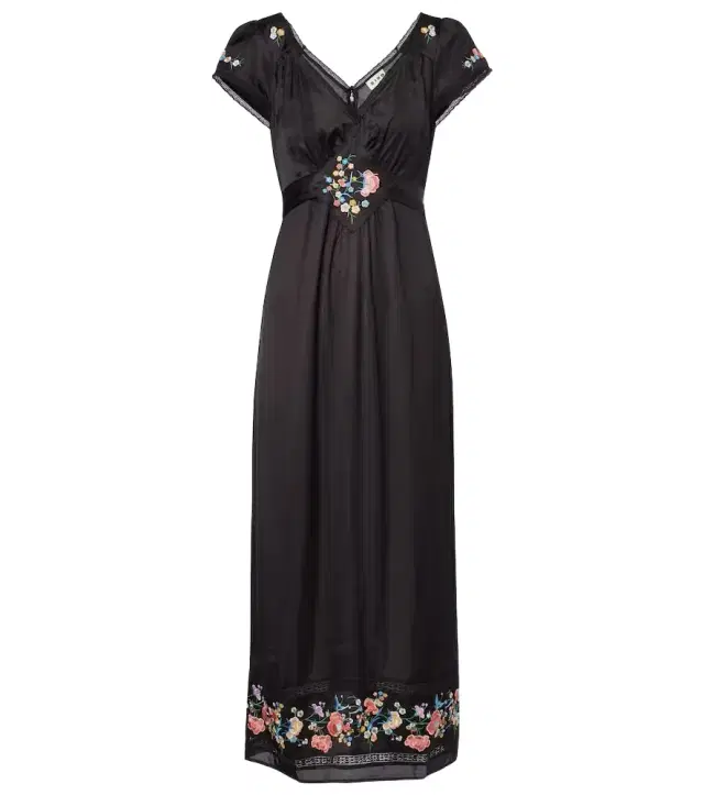 Rixo Carey floral satin maxi dress