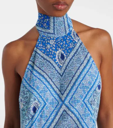 Rixo Maura printed satin maxi dress | Thumbnail 2