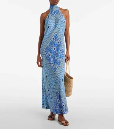 Rixo Maura printed satin maxi dress | Thumbnail 5