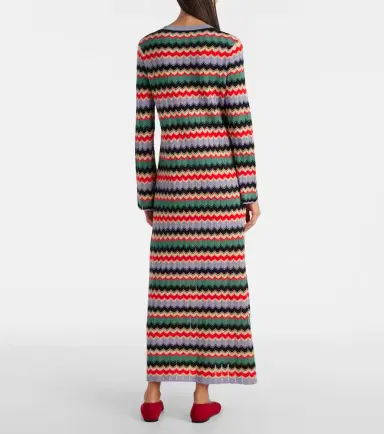 Rixo Miller chevron cotton midi dress | Thumbnail 2