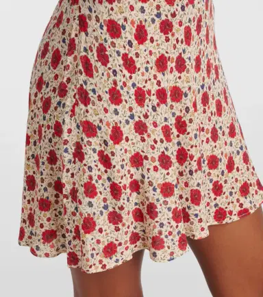 Rixo Lacie lace-trimmed floral minidress | Thumbnail 3