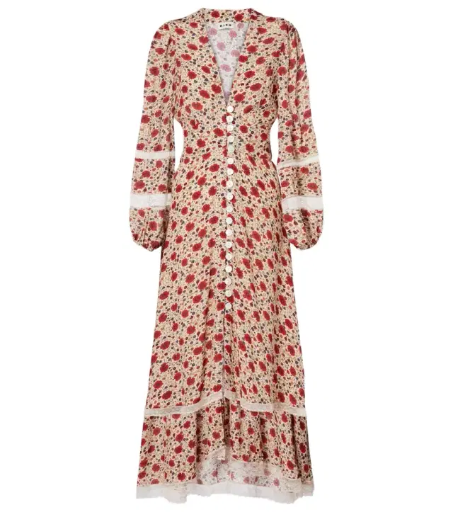 Rixo Raven floral midi dress