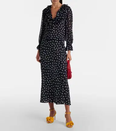 Rixo Lasca polka-dot silk top | Thumbnail 2 Rixo Lasca polka-dot silk top | Thumbnail 2
