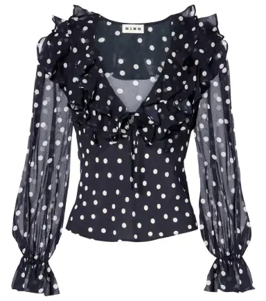 Rixo Lasca polka-dot silk top | Thumbnail 1 Rixo Lasca polka-dot silk top | Thumbnail 1