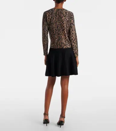 Rixo Peony leopard-print wool cardigan | Thumbnail 5