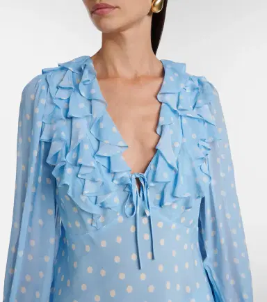 Rixo Lasca polka-dot silk top | Thumbnail 3