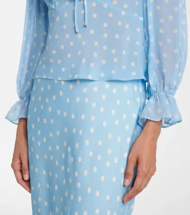 Rixo Lasca polka-dot silk top | Thumbnail 4