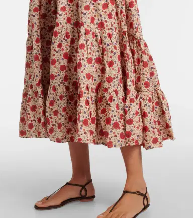Rixo Kendall floral cotton voile midi dress | Thumbnail 3