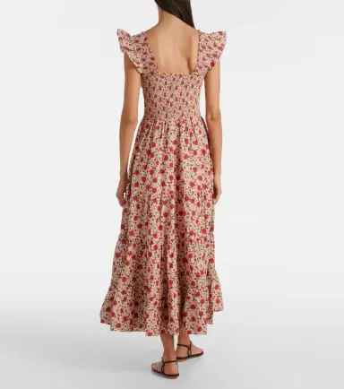 Rixo Kendall floral cotton voile midi dress | Thumbnail 4