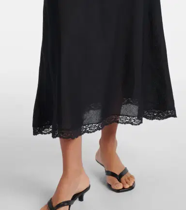 Rixo Clarice lace-trimmed midi dress | Thumbnail 3 Rixo Clarice lace-trimmed midi dress | Thumbnail 3