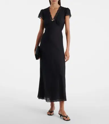Rixo Clarice lace-trimmed midi dress | Thumbnail 4 Rixo Clarice lace-trimmed midi dress | Thumbnail 4