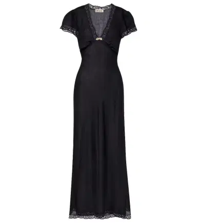 Rixo Clarice lace-trimmed midi dress | Thumbnail 1 Rixo Clarice lace-trimmed midi dress | Thumbnail 1