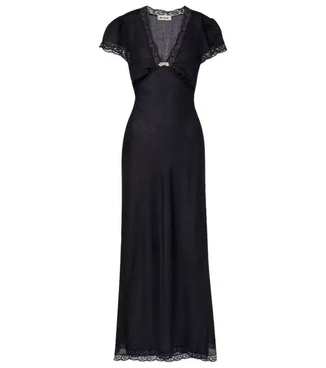 Rixo Clarice lace-trimmed midi dress
