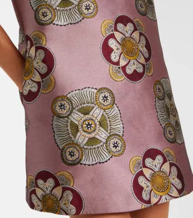 La DoubleJ Swing satin jacquard minidress | Thumbnail 4