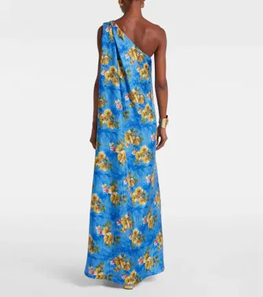 La DoubleJ Roy floral silk twill maxi dress | Thumbnail 3
