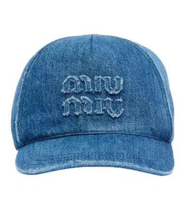 Miu Miu Logo denim baseball cap | Thumbnail 1 Miu Miu Logo denim baseball cap | Thumbnail 1